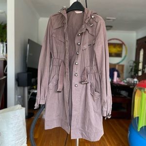 Trendy light purple trench coat!